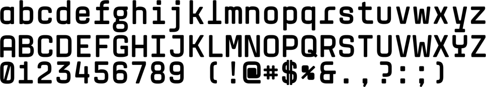 Mingray Mono Font Sample